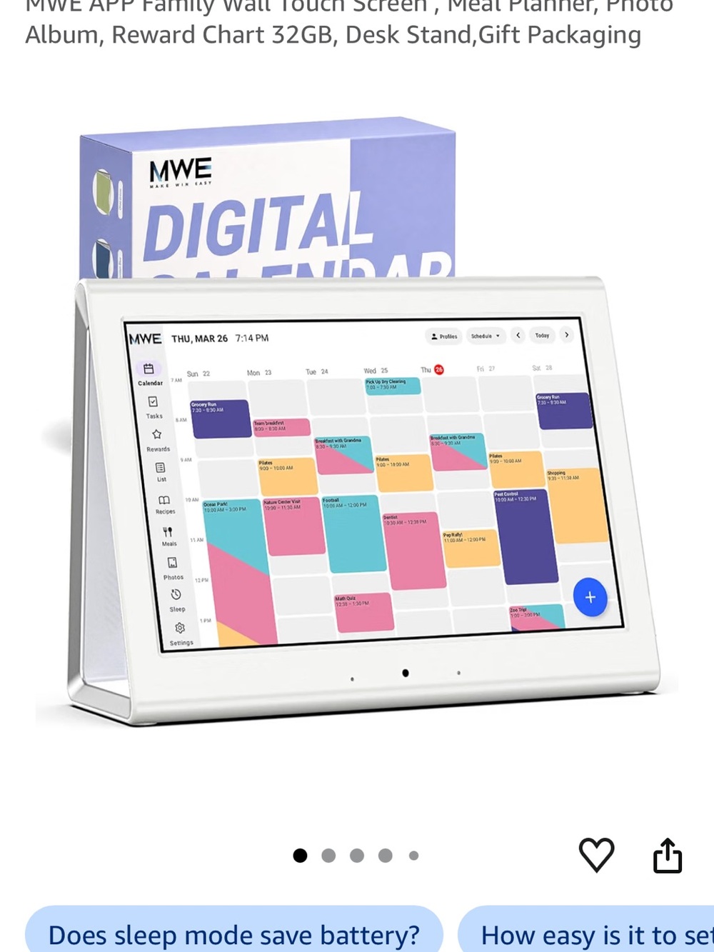 Brand new smart Digital Calendar - Family Wall Touch Screen- no subscription